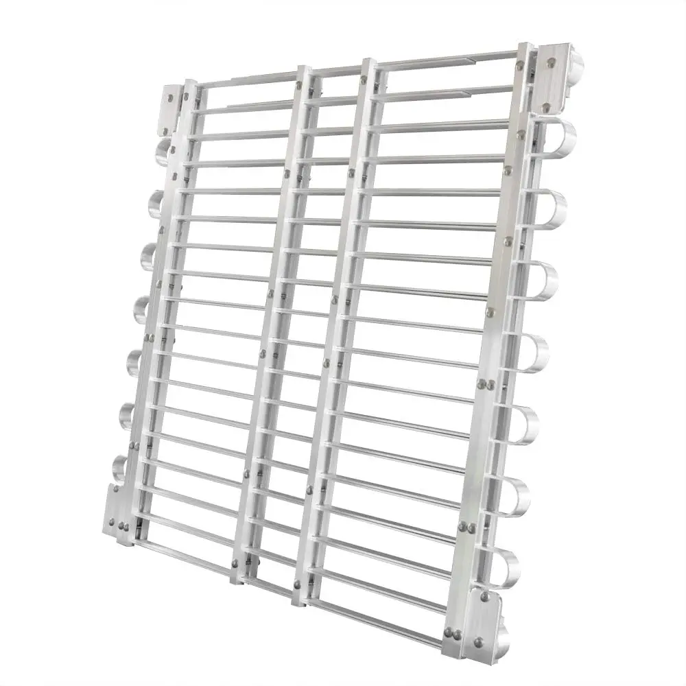 Well Grate-Fits Metal Window, Well Grate com grandes cantos frontais de raio, L9, 34 "-37" D x 45 "-60" W