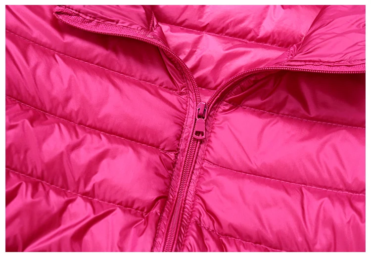 Schinteon Ultralight White Duck Down Jacket Spring Autumn Warm Slim Zipper Women Fashion Light Down Coat 13 Colors S-7XL