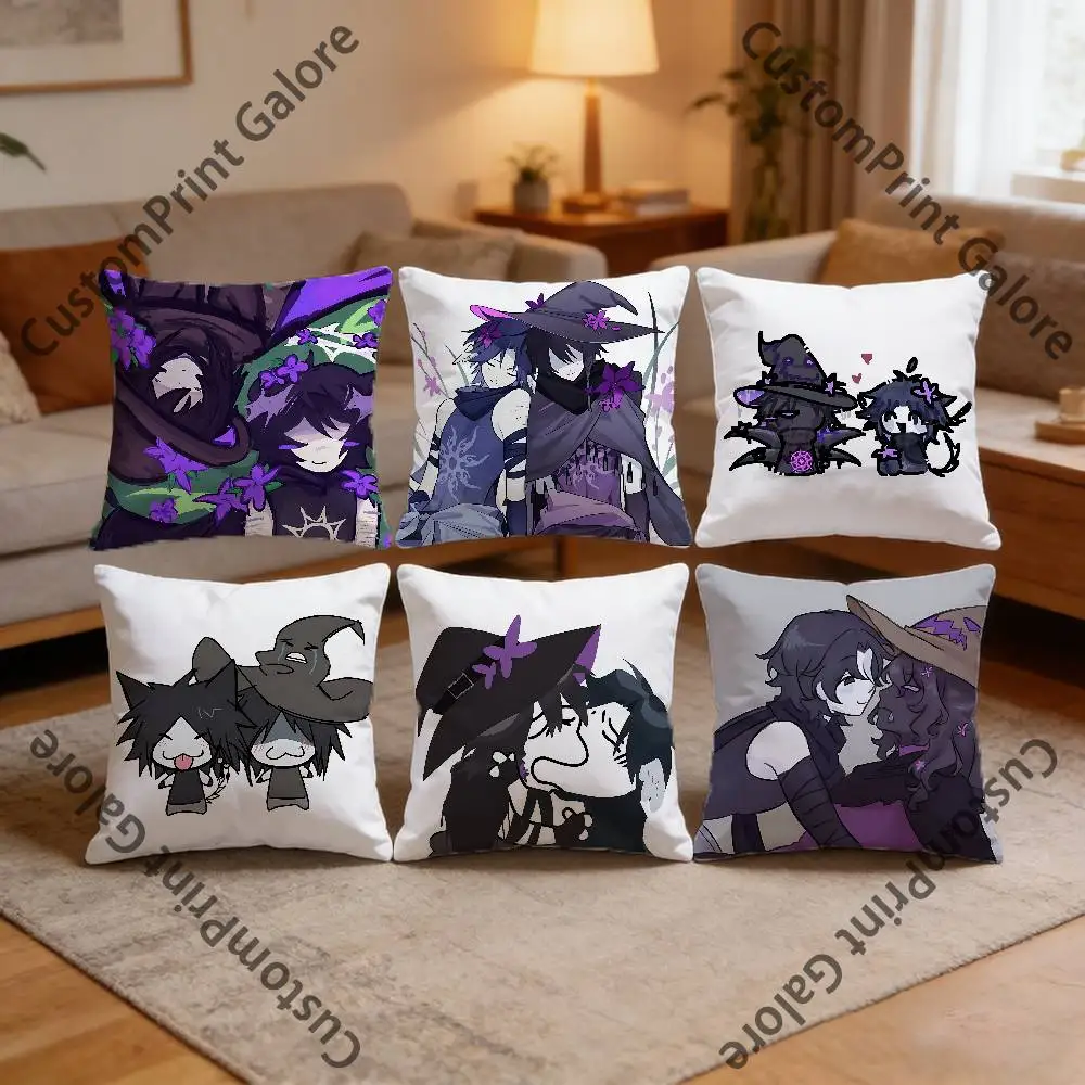 

Azuretime A-Azure T-Two T-Time HD Print Square Pillow Cover Polyester Lightweight Customizable for Home Office Sofa Decor