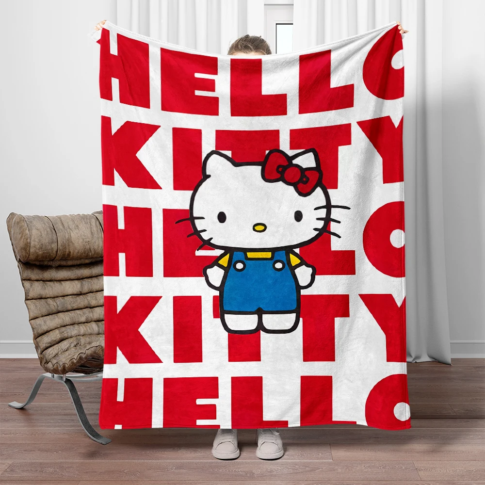 Hello Kitty blanket Sanrio adorns cute girl room to keep warm blanket super cute thin blanket  Portable  Anti-Pilling  Picnic