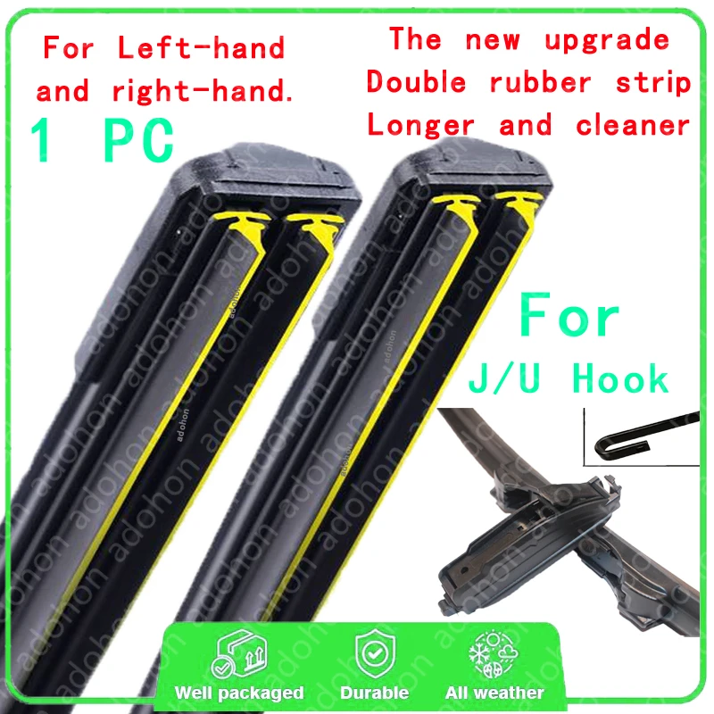 

Car Windshield Wiper Blades Universal JU hook Soft dual Rubber Frameless Bracketless Brushes Accessories Windscreen Window Front