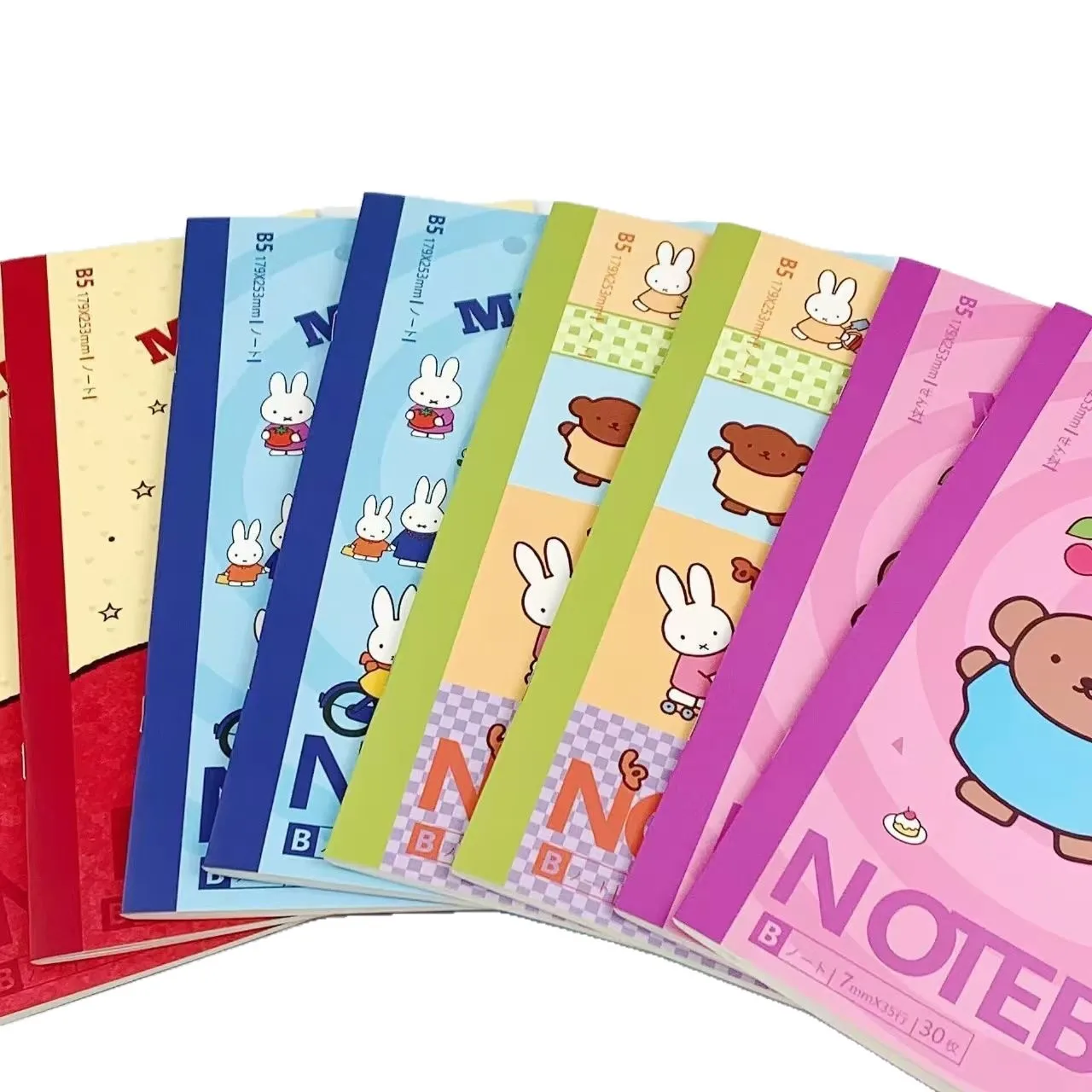 2026 New Miffy Cartoon Notebook Writing Paper Cute  Anime Bunny School Office Notepad Present Stationery Gift