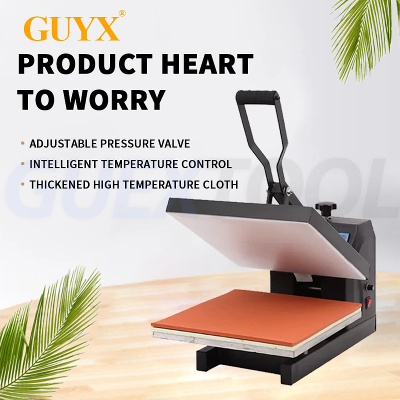 

High-pressure Flat Plate Hot Stamping Machine Intelligent Temperature Control Manual Heat Transfer Machine For Short Sleeves