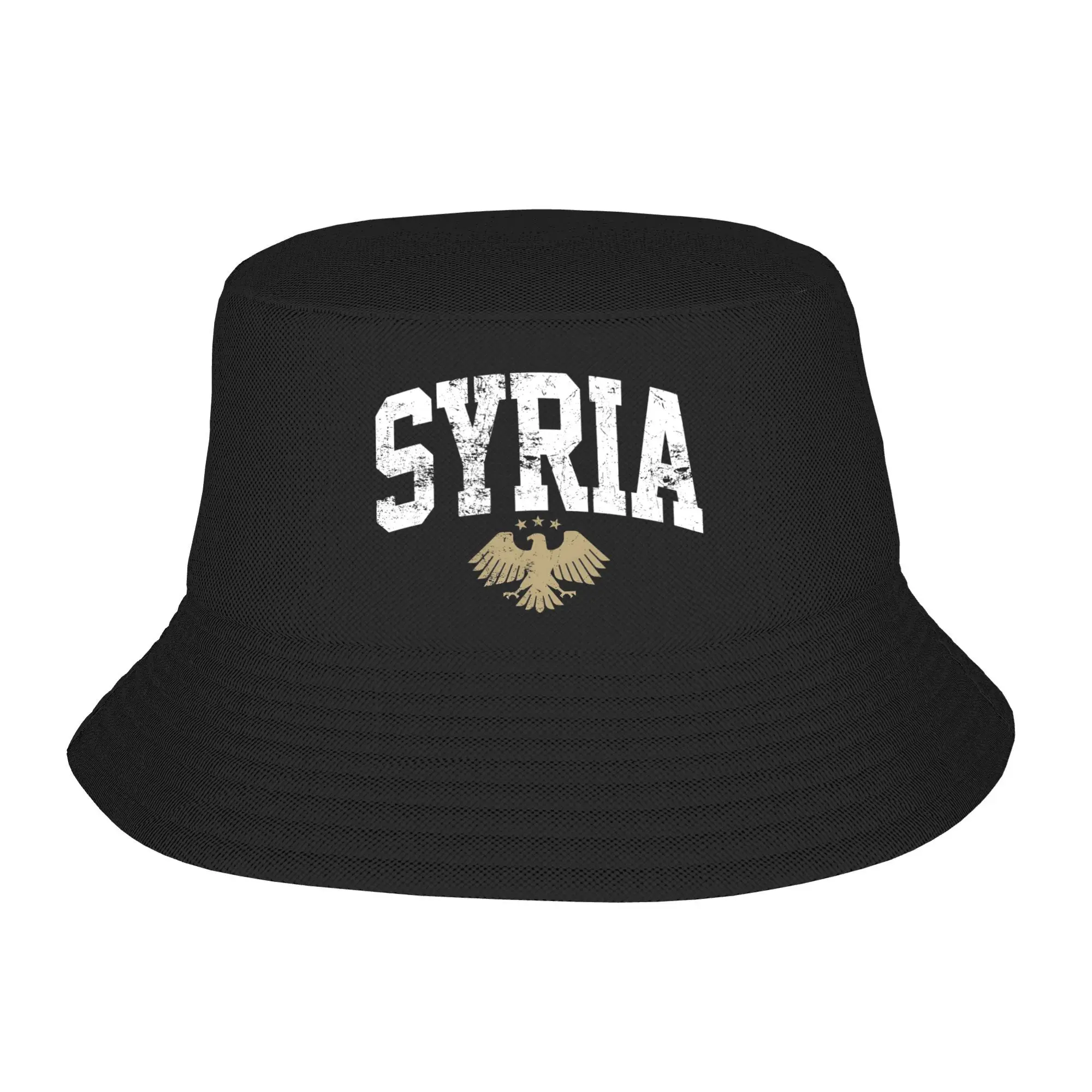 

Eagle Syria Logo Bucket Hat for Woman Vocation Sun Hats Casual Foldable for Hiking Fishing Fisherman Hats Headwear