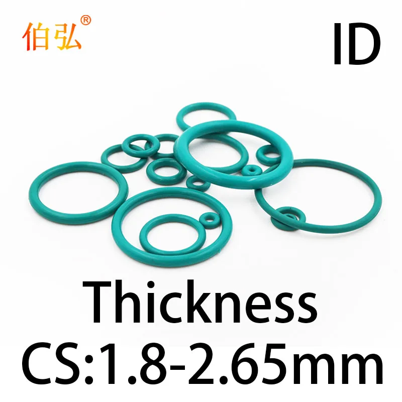 O-ring thickness 1.8/2.65mm CS fluororubber FKM sealing temperature resistant gasket rubber ring complete in specifications