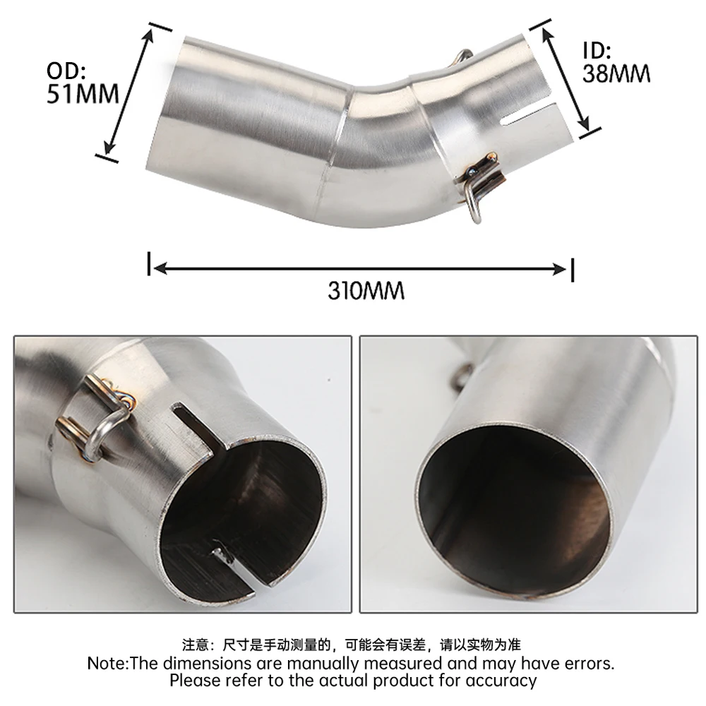 Slip On For C400 C400X C400GT 2018 2019 2020 Motorcycle Exhaust Escape Modified Middle Link Pipe 51mm