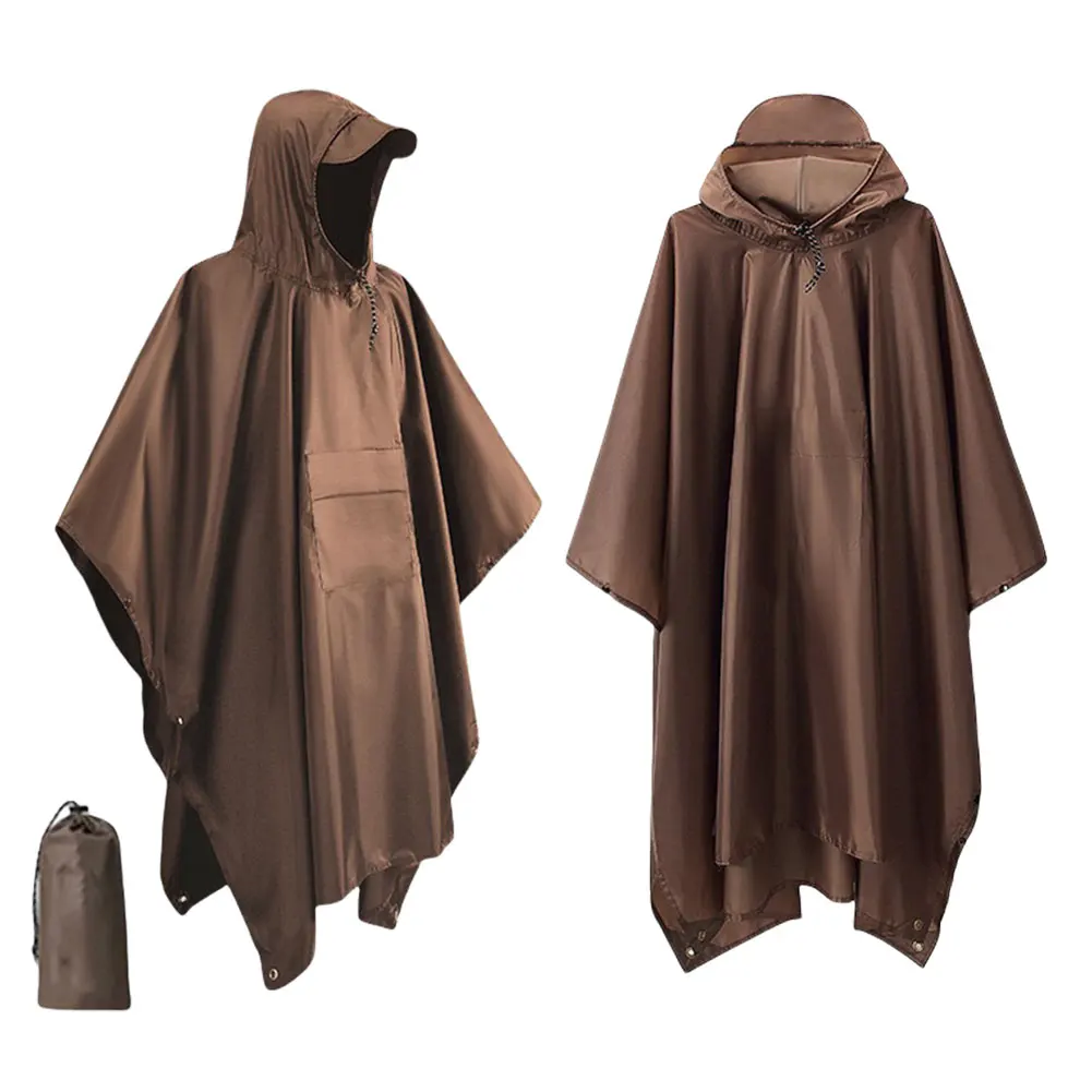 

Дождевик с капюшоном и карманом, водонепроницаемый легкий дождевик, унисекс, плащ для пеших прогулок, кемпинга, экстренной помощи