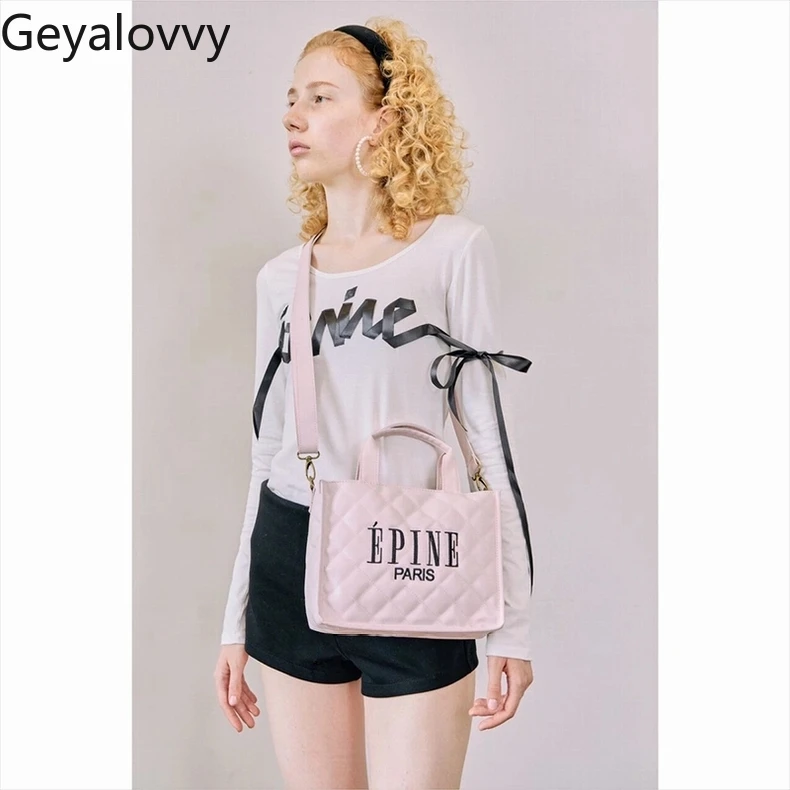 2025 New Women's Bags Fashionable Simple Versatile Leather Embroidered Messenger Shoulder Bag Fashion Lady Casual Handbag