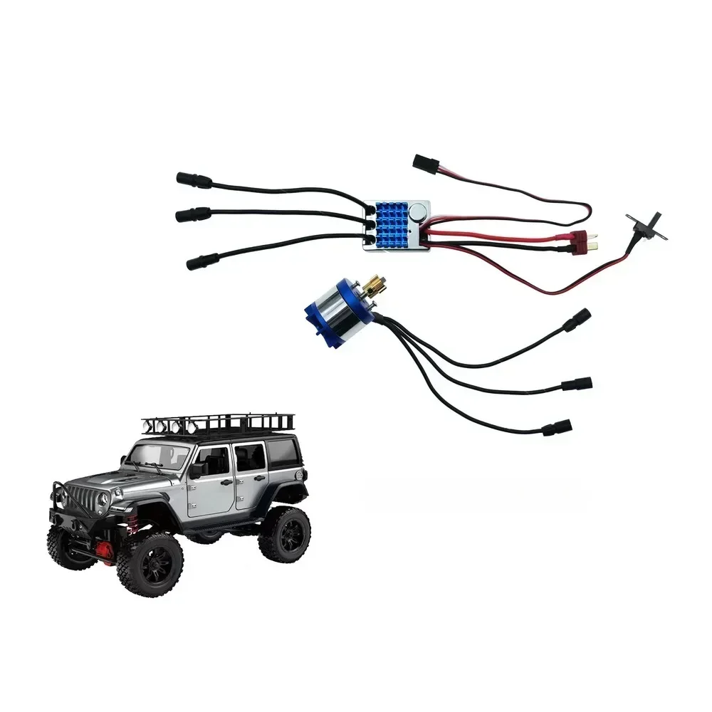 

2830 2100kv Motor and AM32 45A Brushless ESC Replacement Parameter Adjustable Power Upgrade Kit for MN128 1/12 RC Car Parts