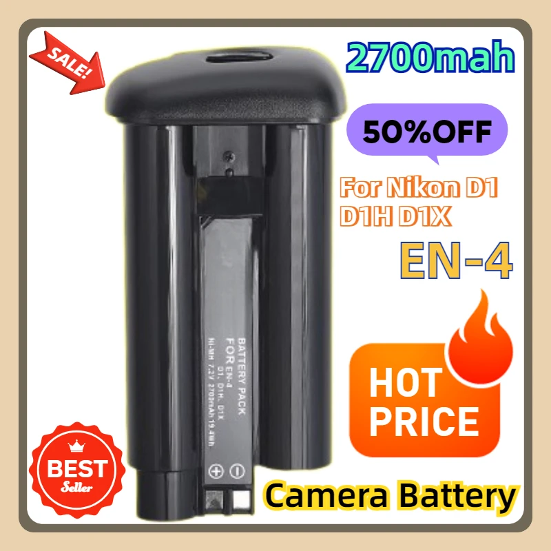 

For Nikon D1 D1H D1X Digital Camera Batteries 7.2V 2700mah EN-4 EN 4 EN4 Battery