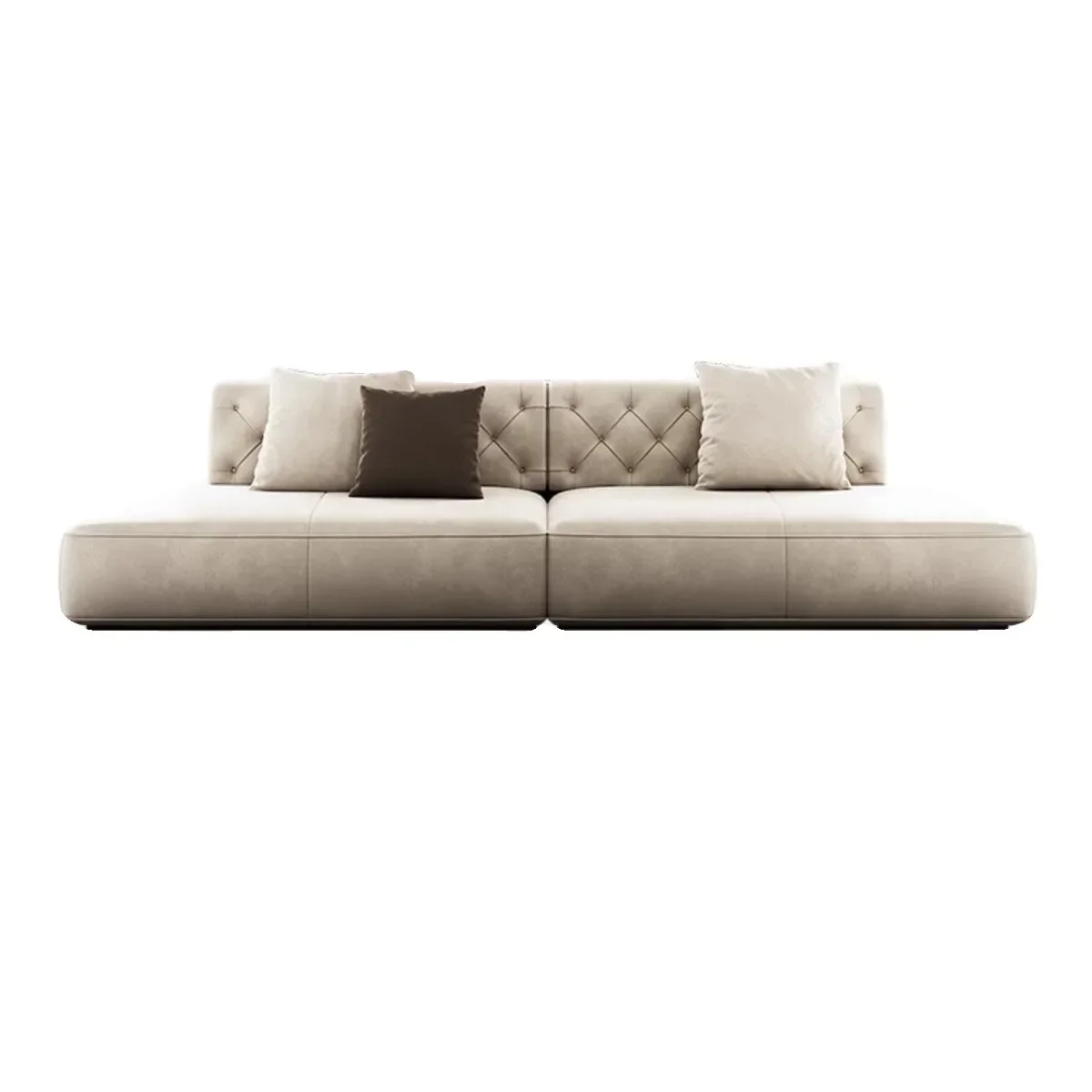 Simply row fabric sofa designer modern new wabi sandy wind small apartment living room without armrest module