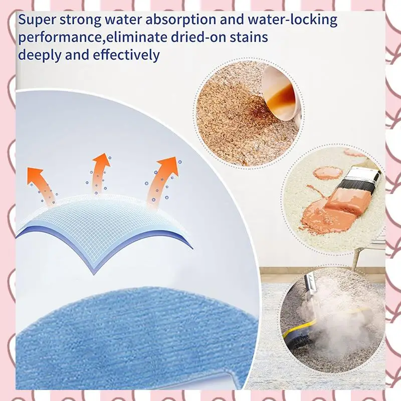 HHTL 12 PCS Cleaning Rag For Midea S5 Plus / Cecotec Conga 2299 Ultra Home X-Treme Genesis Robot Vacuum