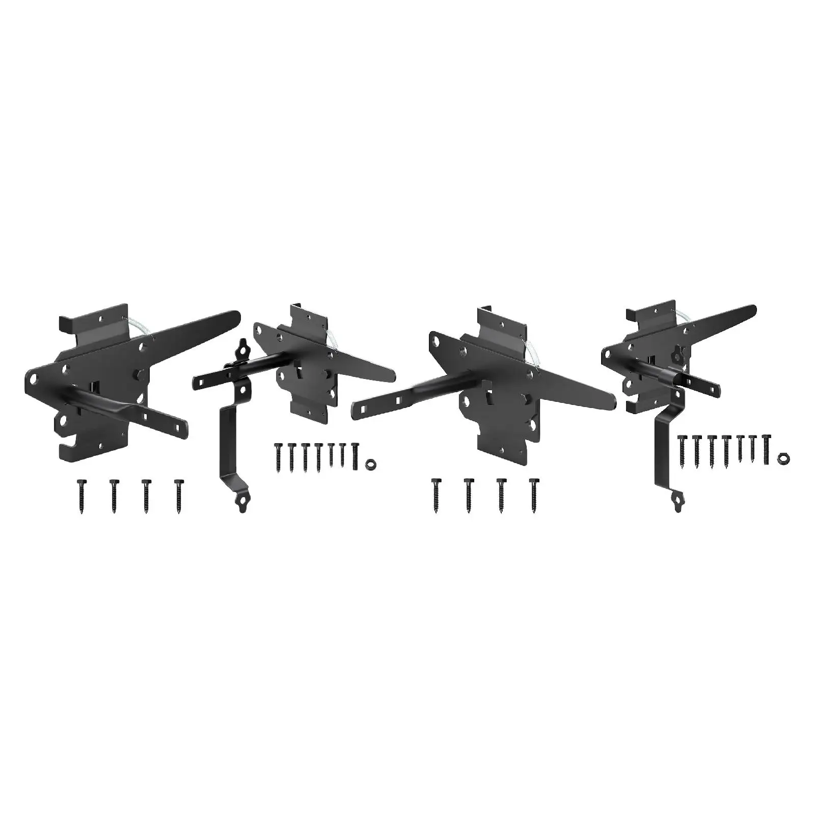 Self Locking Gate Latch Spring Outdoor Automatic  Lever Fence Gate Lock for Barn Door Backyard Porch Pool Gates Courtyard