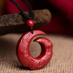 Natural Raw Mineral Cinnabar in Good Times Pendants Purple Gold Sand Necklaces Jewelry Sweaters Chains Jewelry Gifts