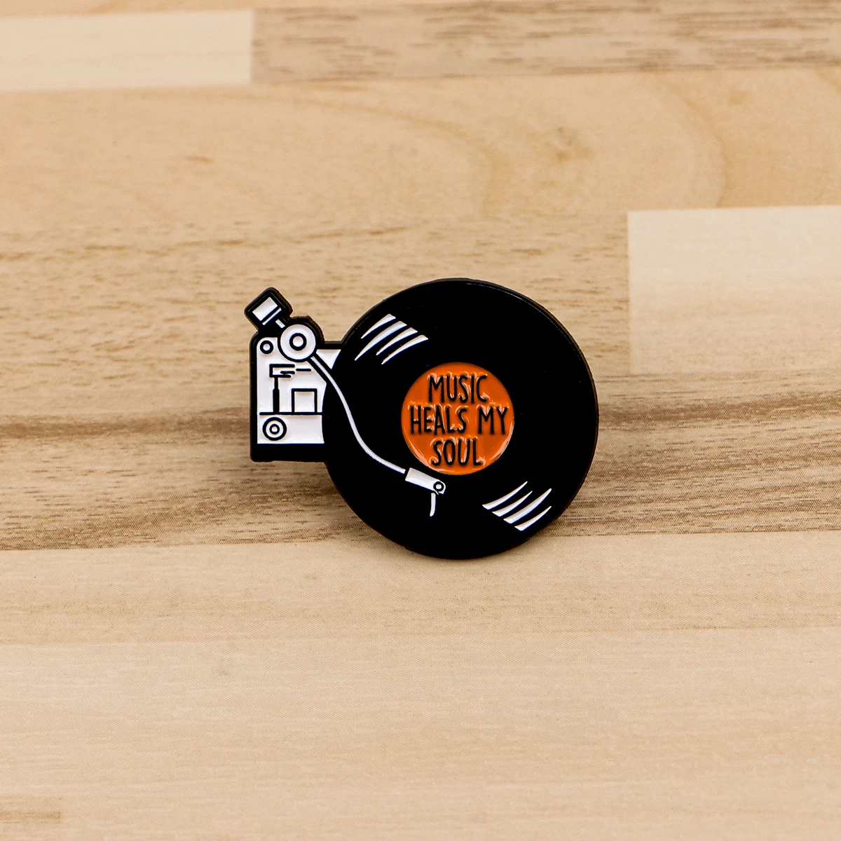 MUSIC HEALS MY SOUL Pin Enamel - Vintage Things Collection ulasan dan harga