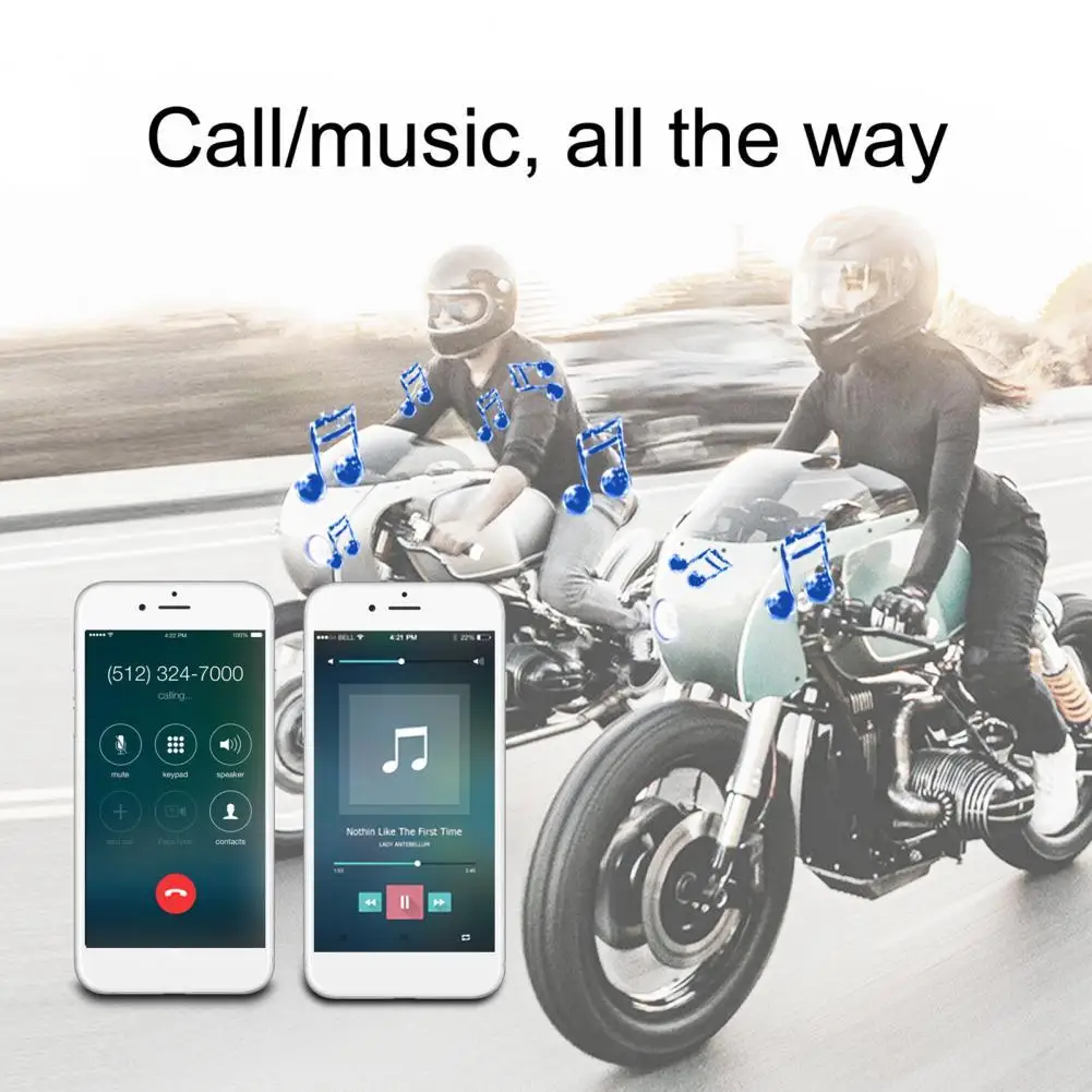 T4 Helmet Intercom Handsfree Calling Music with Sponge Motorcycle Helmet Bluetooth compatible 5 0 Headset for Skiing