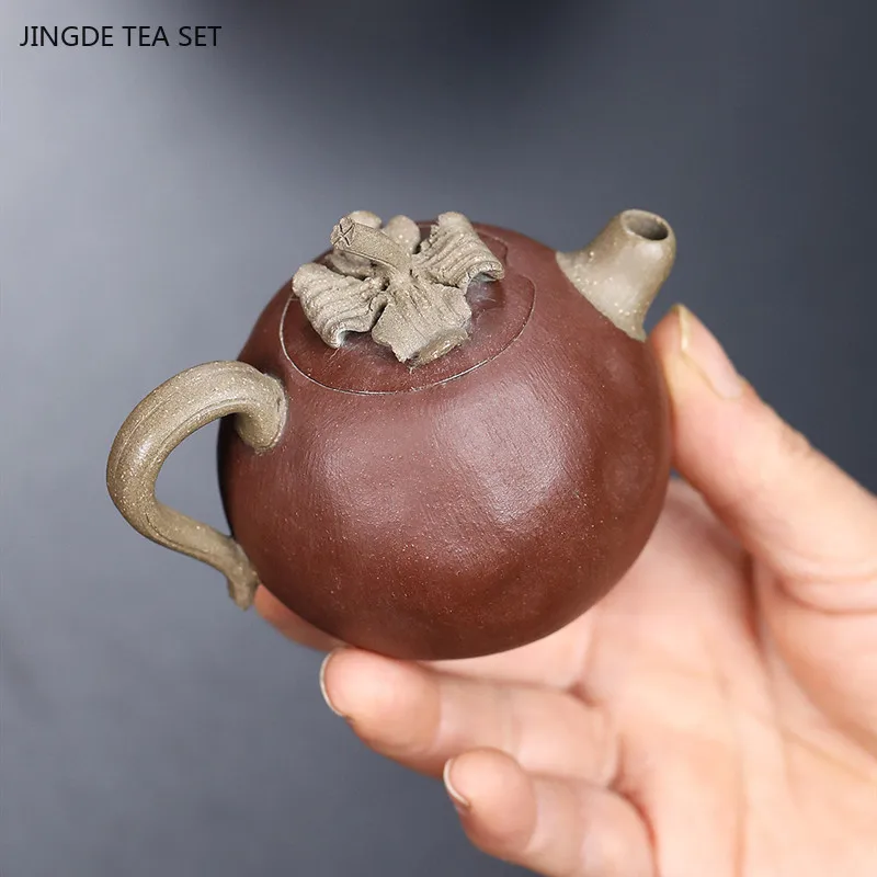 120ml Boutique Yixing Purple Clay Teapot Zhu Mud Filter Beauty Kettle Chinese Zisha Tea Infuser Home Ball Hole Filter Teaware