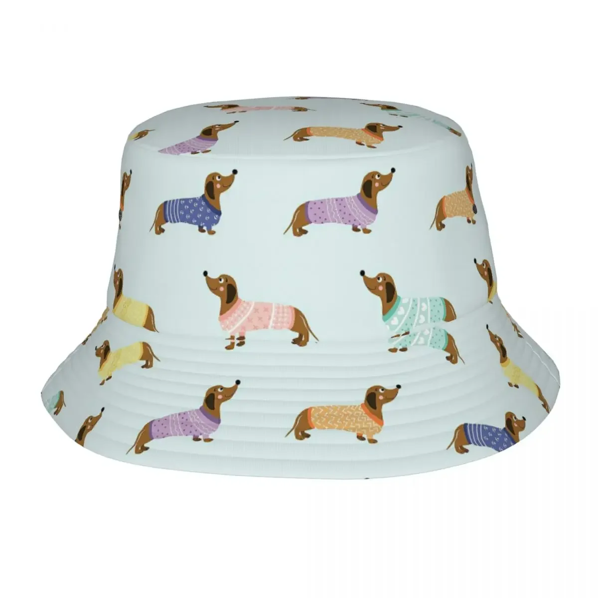 

Women Bucket Hats Kawii Dog Dachshund Hot Summer Headwear Lightweight Camping Fishing Hats Animal Cartoon Boonie Hat Gift