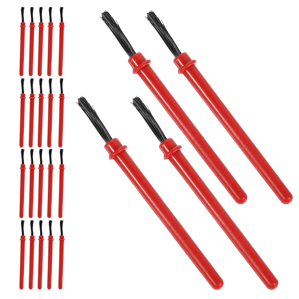 

50pcs Kids Paint Brushes Set 8 5cm Toddler Red Miniature Painting Brushes Bulk Craft Supplies Child Safe Round