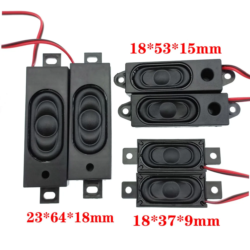 1Pair LCD Monitor/TV Speaker Connector Horn 2W 8R 1853 1635 2364 Loud speaker 18*37*9mm/18*53*9mm/23*64*18mm thickness 18MM