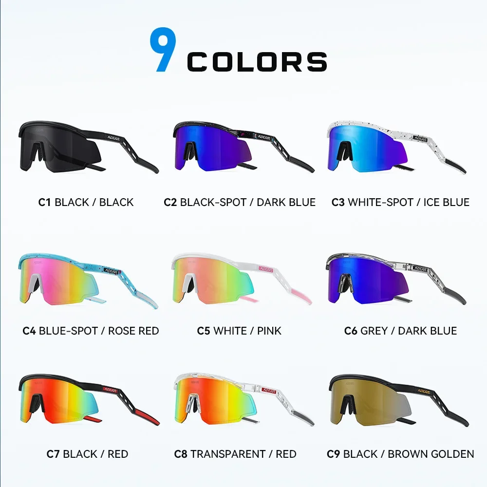 

KIZN Men Integrated Windproof Prescription Outdoor Glasses Women Polarized Sports Myopia Sunglasses Goggles -0.50 to -6.0