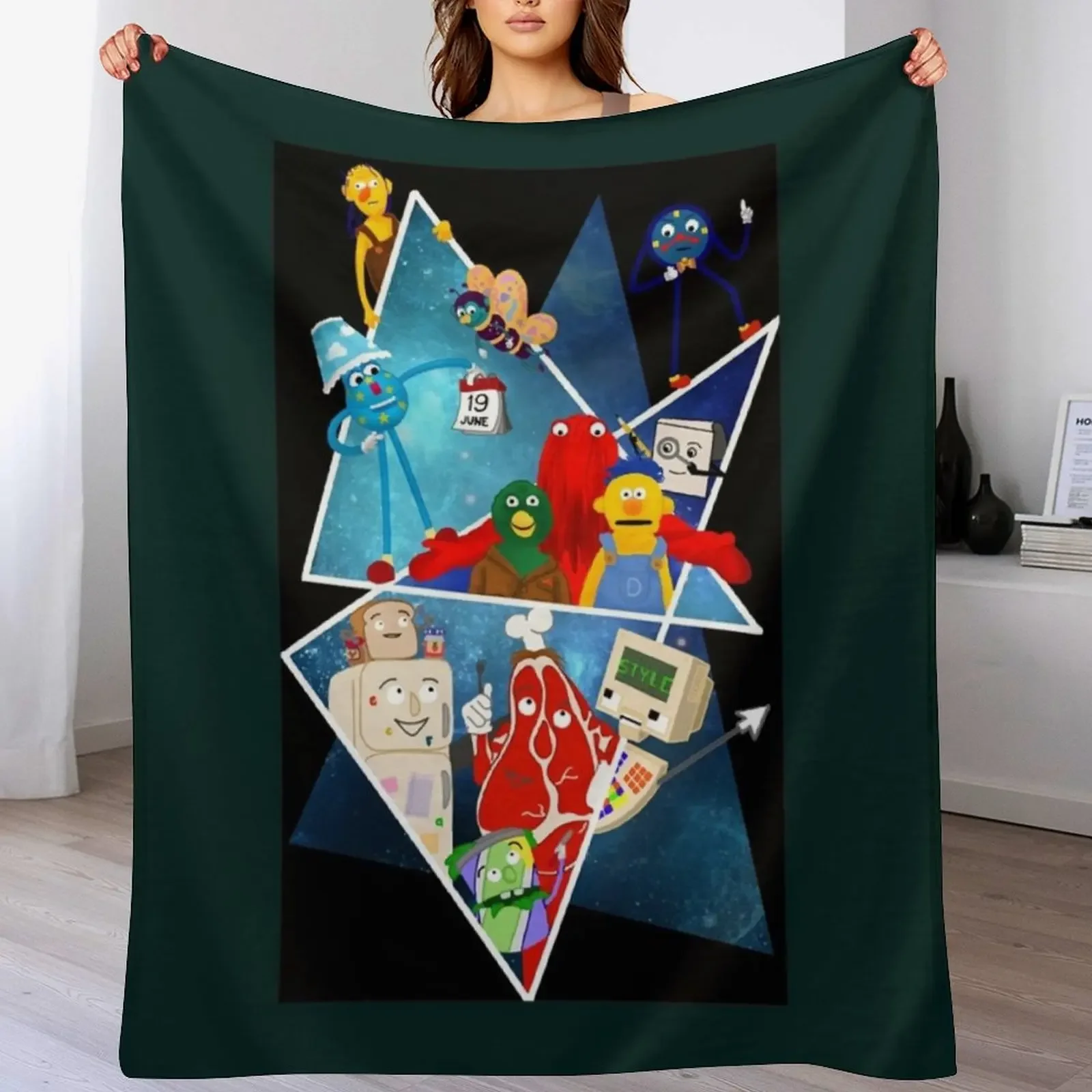 

Don_t Hug Me I_m Scared Tribute Throw Blanket anime Furry Travel Shaggy Blankets