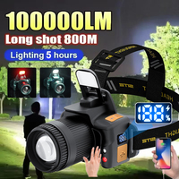 Super Bright LED Sensor Headlamp USB Rechargeable Headlight Front Led Head Light  With built-in battery Camping Fishing Lantern