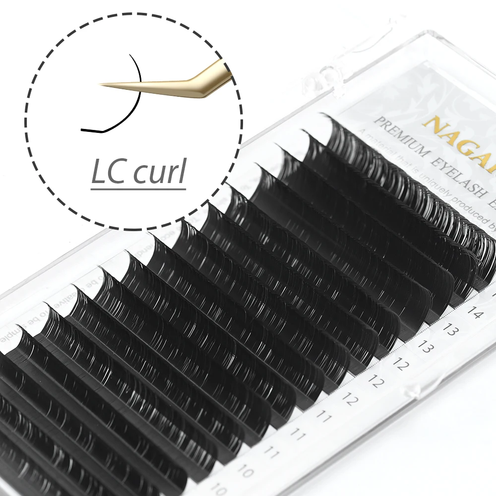 NAGARAKU Synthetische Nerzwimpern Einzelwimpern Maquiagem LC LD N L Mix 7-15mm 16 Reihen Natürlich Weich Hochwertig (alte Verpackung) – Detail 4