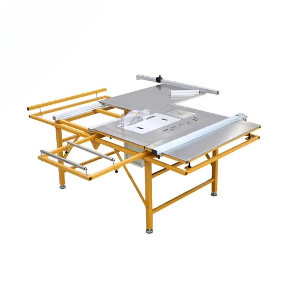 Woodworking Saw Table, Foldable Worktable, Multifunctional Precision Push Table Saw, Stainless Steel Portable