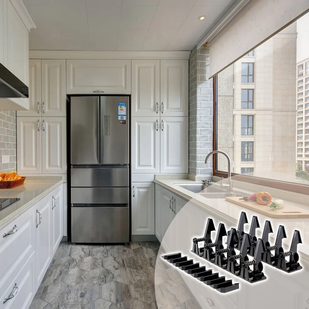 12 زوجًا من أقفال مقاومة للأطفال للخزائن والأدراج وأقفال أمان للأطفال ومزالج خزانة لاصقة سوداء لحماية حمام المطبخ للأطفال #1