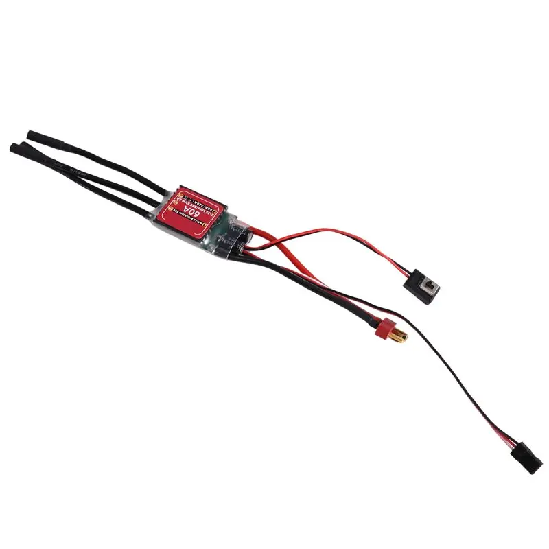 WOTT-AM32 60A Brushless ESC 2-3S RC Electronic Speed Controller W/ T Plug 4.0Mm Plug For 2847/540/3650 Internal Motor