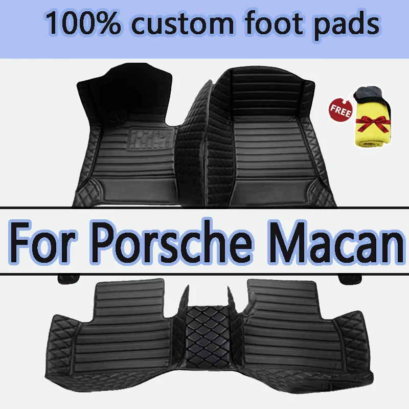 Car floor mats for Porsche Macan 2014-2024 15 16 17 18 19 20 21 22 23 Custom auto foot Pads automobile carpet cover