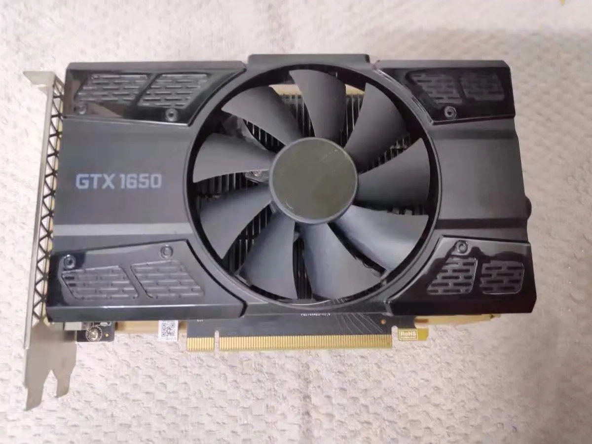 Carte vidéo NVIDIA GeForce GTX1650, 4 go GDDR5, pci-express, DP/DVI/HDMI, pièce d'occasion