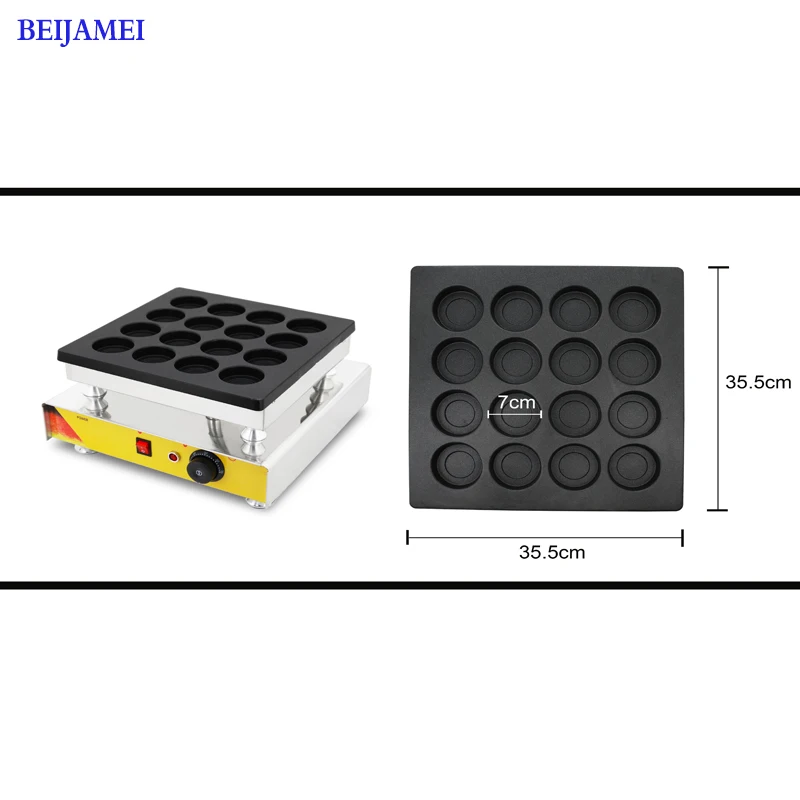 Commercial 16-hole Non-stick coating red bean caking maker rotating fancy cartoon red bean cake maker wheel cake