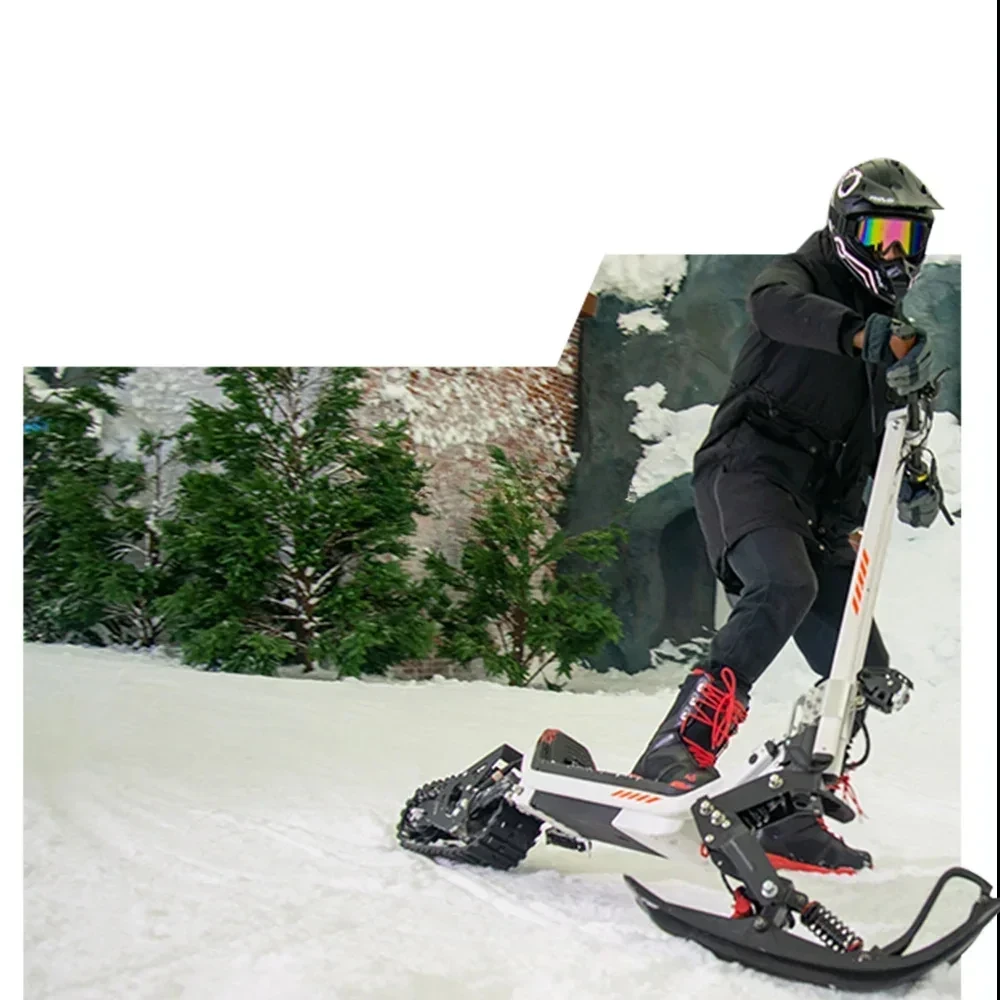 New Electric Snow Scooter Arrival Innovative Skate Snowmobile 2 Wheel Folding Snow Mobile with Removable Battery