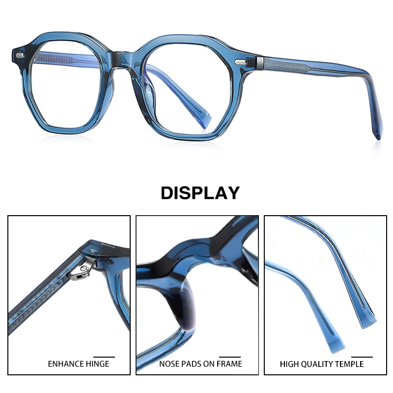 SZTZX New Fashion Photochromic Anti Blue Light Reading Glasses for Women Men Round Myopia Hyperopia Prescription Optical Eyewear