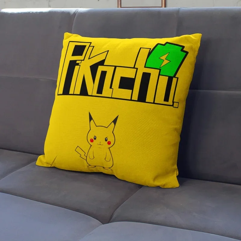 Pokemon Anime Cushion Cover 45x45cm Pikachu Decor Sofa Pillow Cover Charmander Psyduck Anime Figure  Cartoon Pillowcase