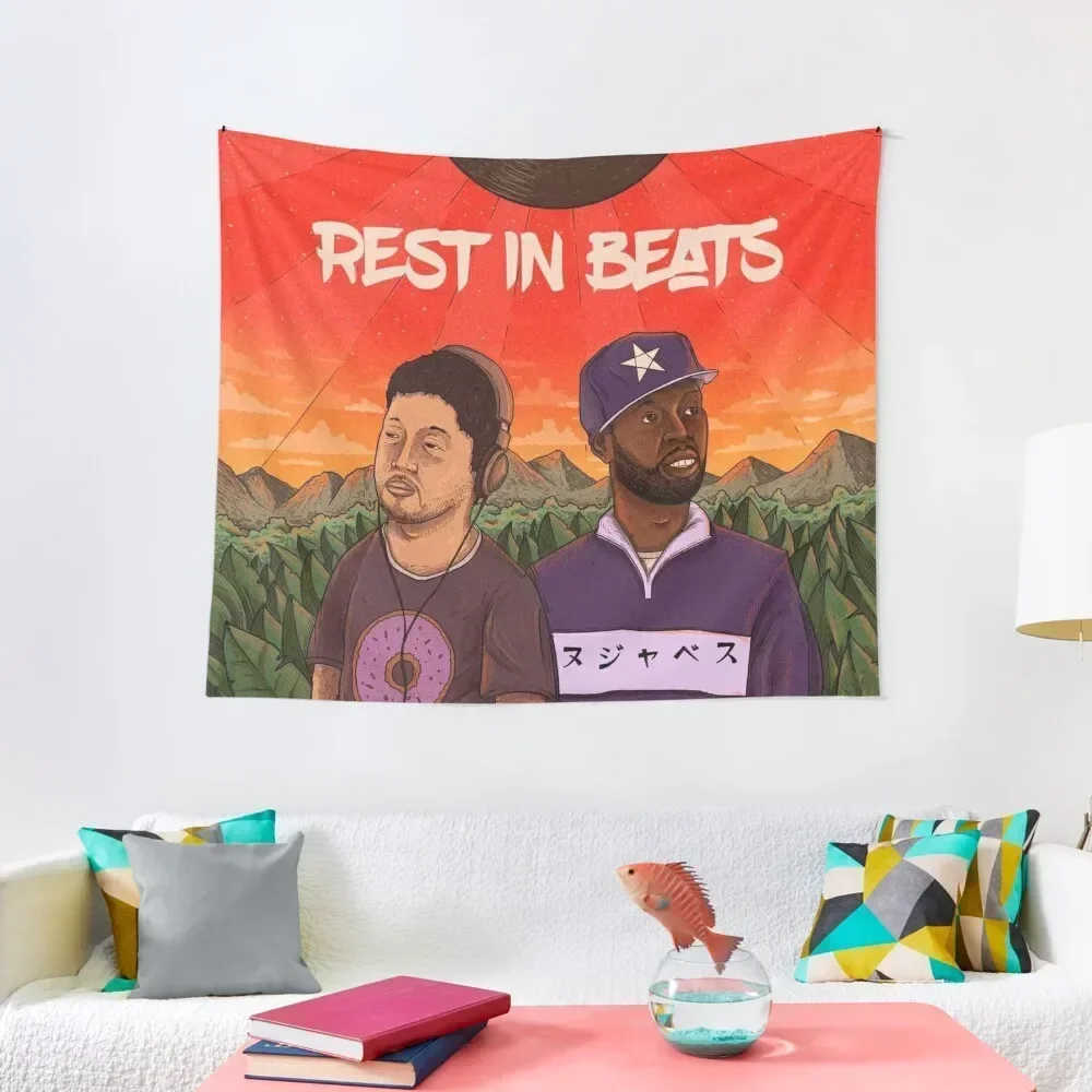 Nujabes And J Dilla Art Tapestry Anime Decor Home Decoration Room Decor Cute Tapestry