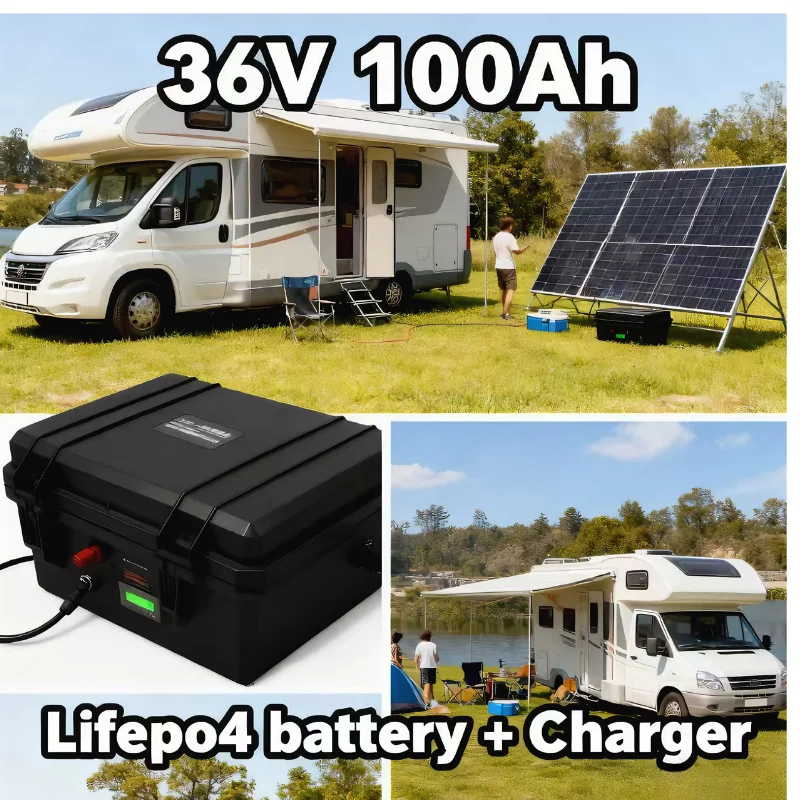 

LiFePO4 Battery 36V 100AH/120AH/150AH High Capacity Lithium Iron Phosphate for Electric Vehicles (Moto/Engine), RV, Solar Energy