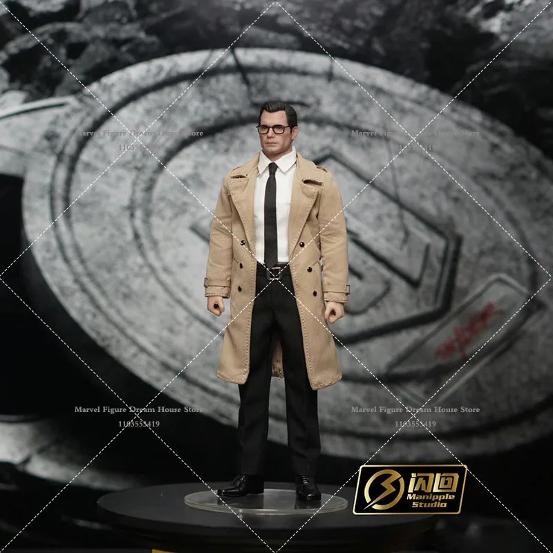 

Manipple Studio 1/12 Scale Superman Male Joint Body Khaki Trench Uniform Glasses Hand Shape Fit 6" Shf&Mafex Head Model