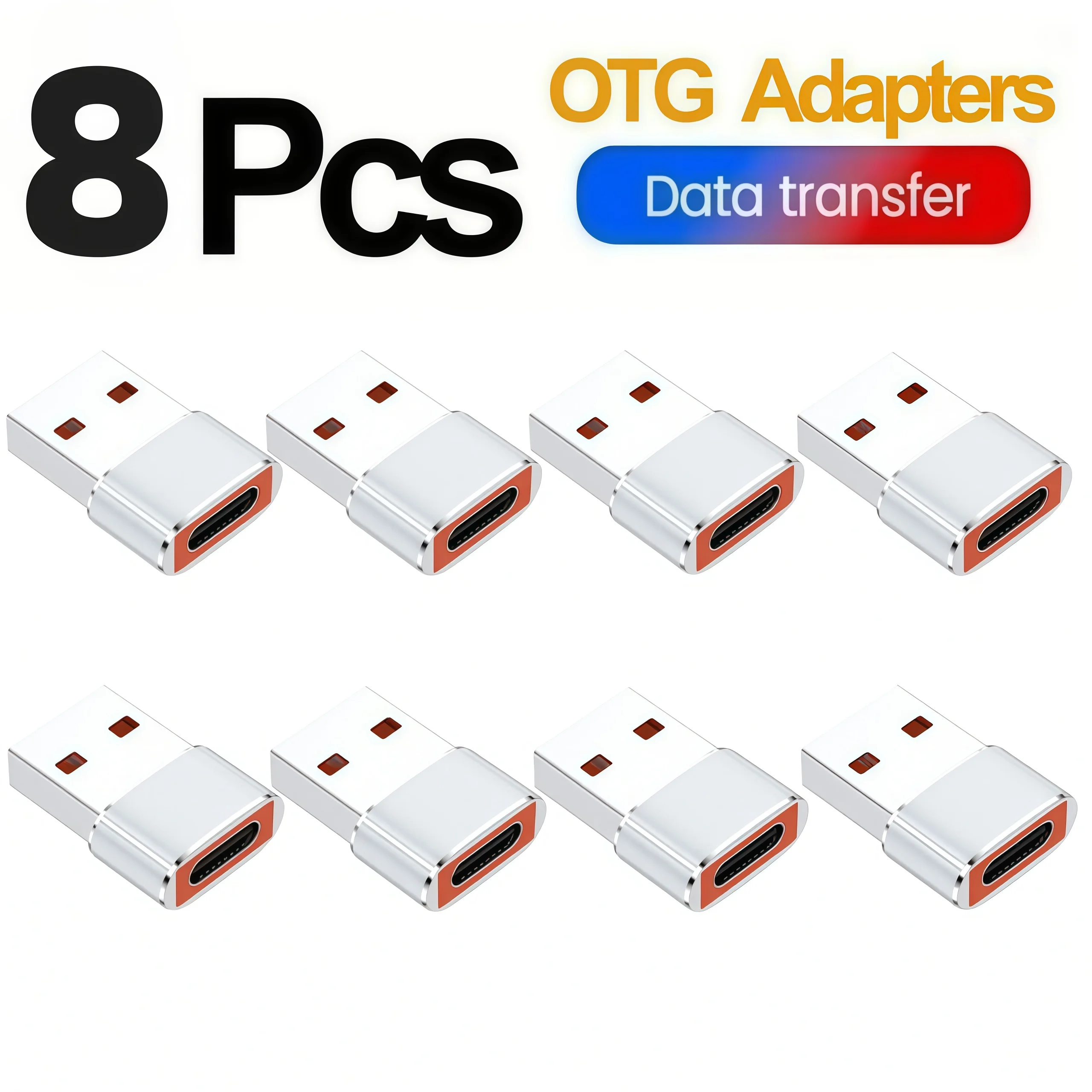 USB zu USB-C Adapter, PD27W/66W Schnellladung 480Mbps Datenübertragung, USB-C Buchse zu USB 2.0 Stecker OTG Adapter