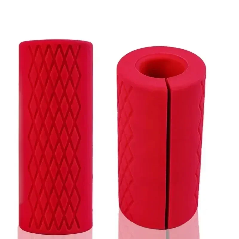 10CM/12.7CM Silicone Handle Silicone Dumbbell Grip Silicone Kettlebell Barbell Grip Non-slip Protection Mesh Grip Rubber Handle