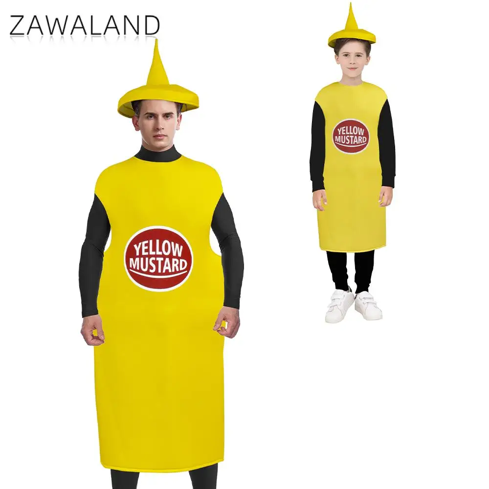 Salad Dressing Cosplay Costume Family Matching Outfits Funny Delicious Seasoning Bottle Halloween Christmas Party Sponge Suit