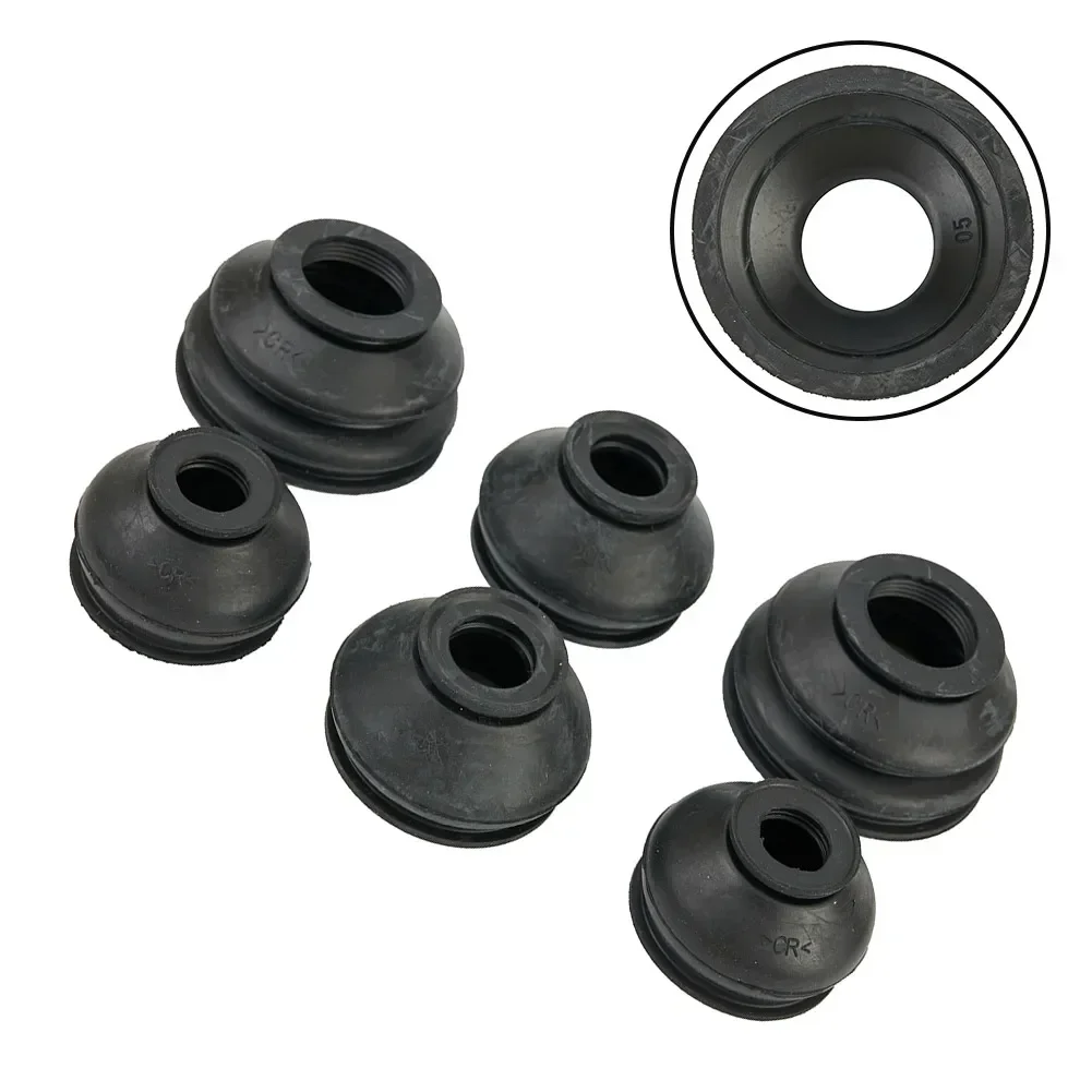 6Pcs Ball Joint Boots Suspensions Steerings Dust Cover Track Tie Linkage Rubber Dust Boot Covers Track Rod End Replacement Kit