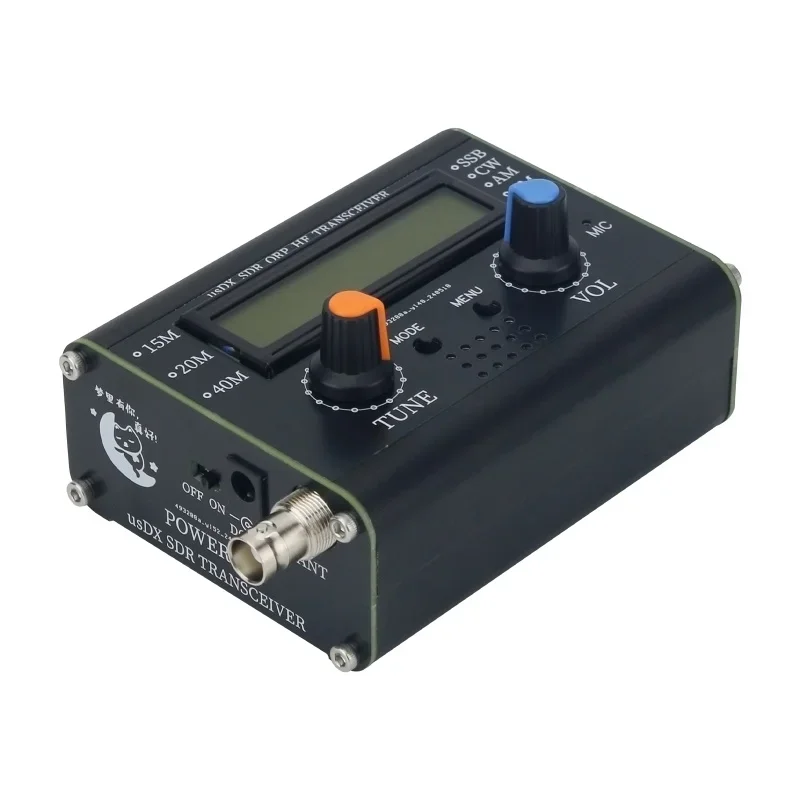 Transceptor usDX SDR QRP HF, 5W, compatible con bandas de 15M, 20M, 40M, Llave azul Morse