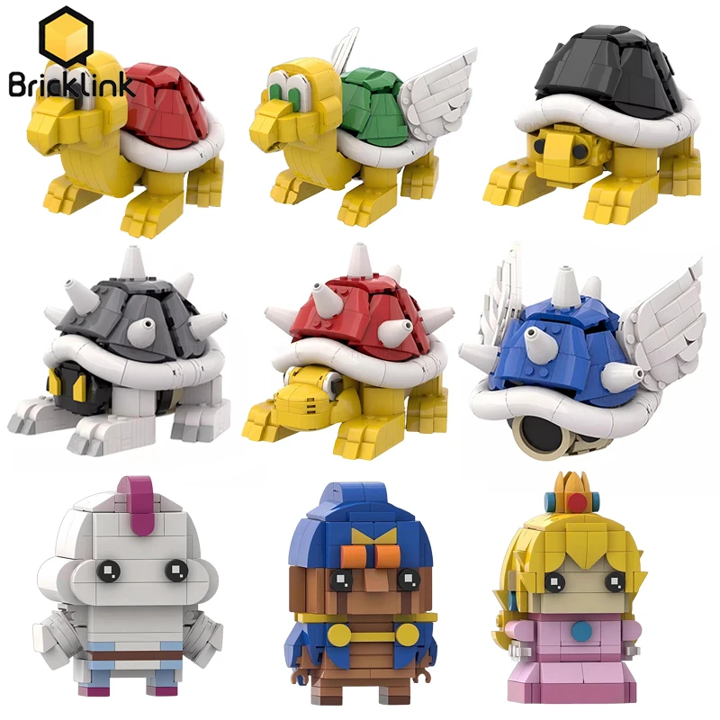 

Bricklink Game Аниме Фигурки Brickheadz MOC Spiny Shell Черепаха Десантopas Черепаха Наборы Строительные Блоки Детские Игрушки Рождественский Подарок