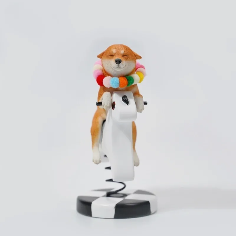 Jxk 1/6 escala cavalo de balanço shibainu animais simulados modelo de cachorro para figuras de brinquedo de 12 polegadas decoração de mesa de carro coletar
