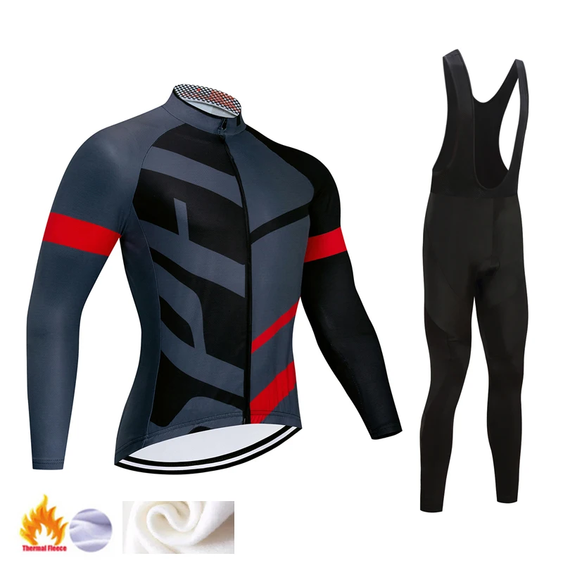

2025 Winter Thermal Fleece Cycling Jersey Set Maillot Ropa Ciclismo Keep Warm MTB Bike Wear Bicycle Clothing Cycling Set