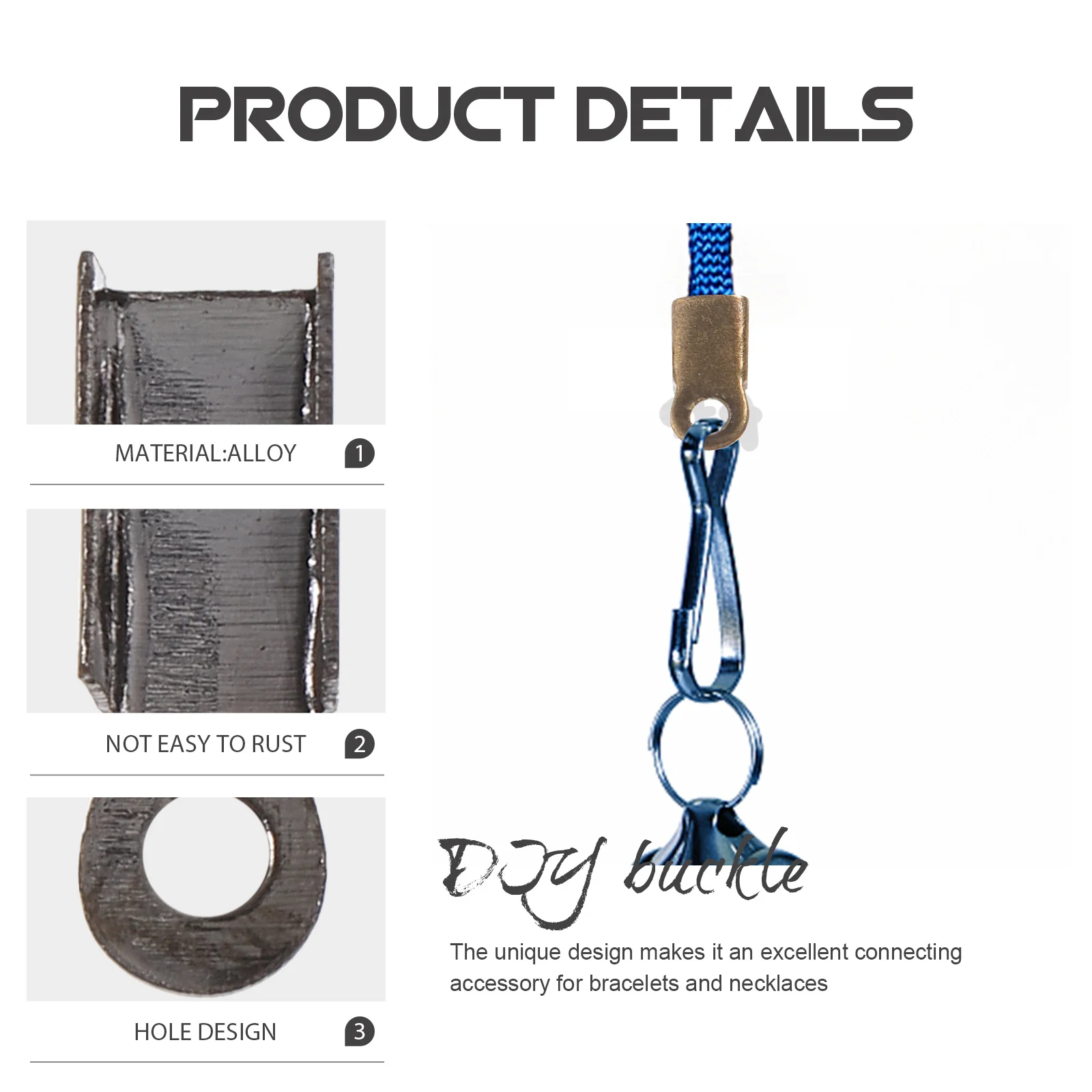 

1380pcs 1 Box Of Cord Buckle Jewelry Making Accessories Sturdy Clasp For Bracelet Necklace Diy Craft Projects Metal