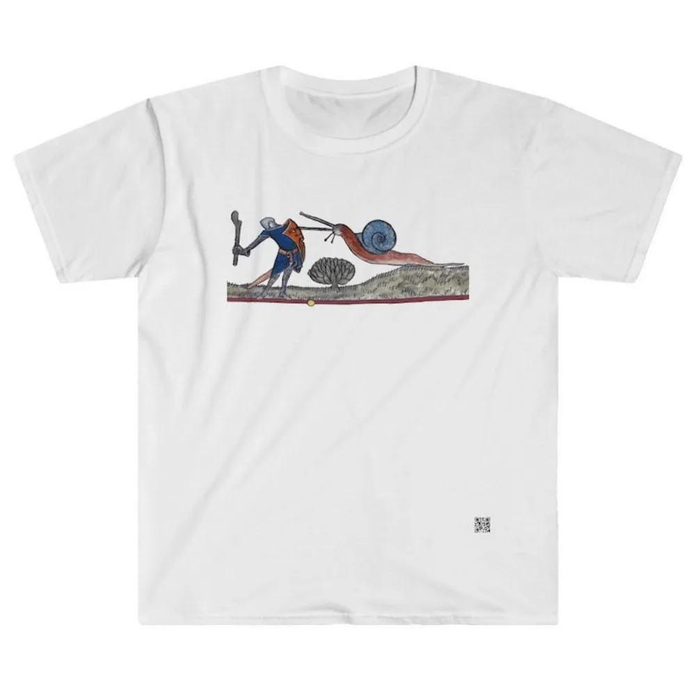 

Snail Vs Knight Unisex Tshirt Antique Vintage Manuscript Art Medieval Meme Middle Ages French Painting Women Sweatshirt